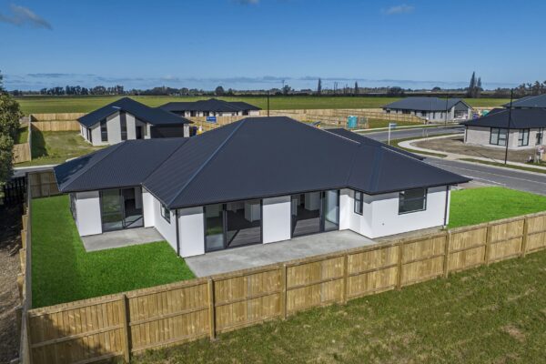 KAD Build new constructions and building company aerial view of Woodbury 3 bedroom home Christchurch, Sheffield, Rolleston, Prebbleton, Lincoln, Methven, Canterbury, New Zealand