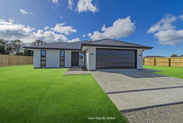 KAD Build new constructions and building company exterior view of Woodbury 3 bedroom home Christchurch, Sheffield, Rolleston, Prebbleton, Lincoln, Methven, Canterbury, New Zealand