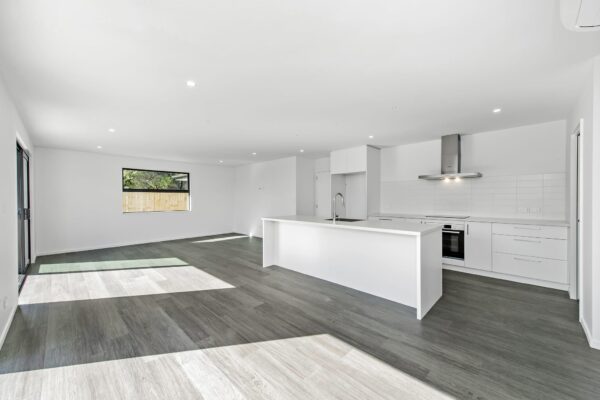 KAD Build construction company Canterbury interior kitchen and house design for Woodbury 3 bedroom house, Christchurch New Zealand