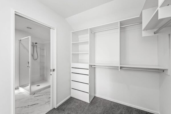 KAD Build home building company modern white storage room house design Canterbury, New Zealand