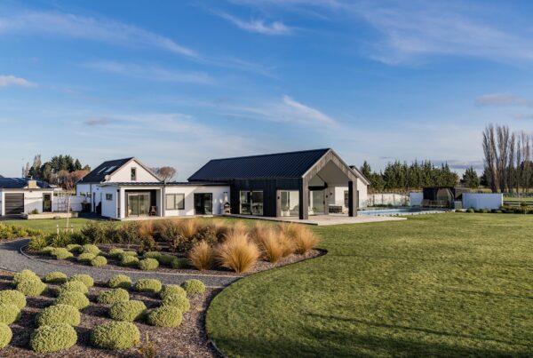 KAD Build new constructions and building company exterior view of Verdeco Blvd garden and house design Christchurch, Canterbury, New Zealand